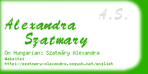 alexandra szatmary business card